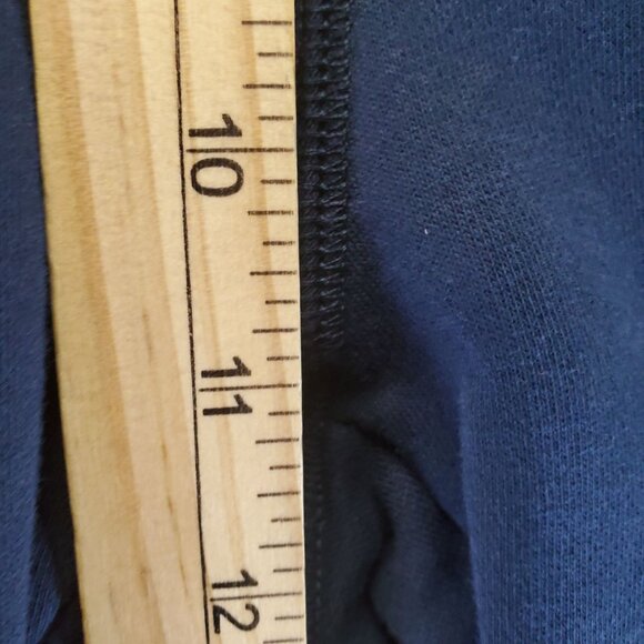 Lands End Pants Womens Medium Navy Blue Fleece Lined Cotton Blend Lounge Joggers - Picture 6 of 10